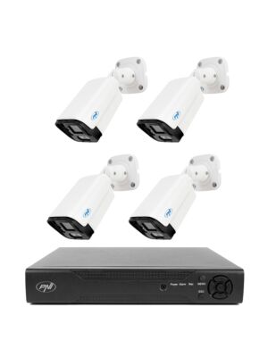 Pacote de vigilância por vídeo NVR PNI House IP716 e 4 câmeras PNI IP125 com IP, 5MP