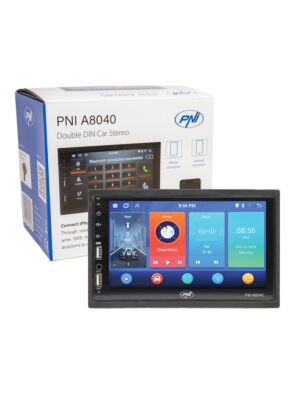 Reprodutor multimídia automotivo PNI A8040 com Android 13, 2GB DDR3/ROM 32GB, tela de 7 polegadas, CarPlay, Android Auto, 2 x USB, BT