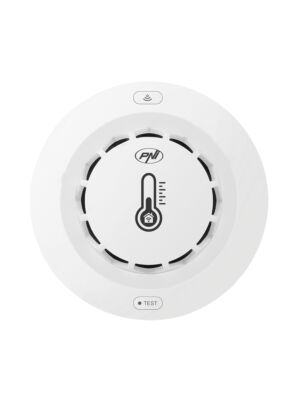 Sensor de fumaça e temperatura sem fio PNI SafeHouse HS263 compatível com o aplicativo Tuya, alarme sonoro