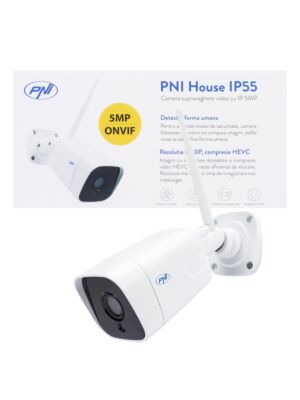 Câmera de vigilância por vídeo PNI House IP55 5MP