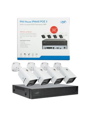 Kit de vigilância por vídeo PNI House IPMAX POE 3