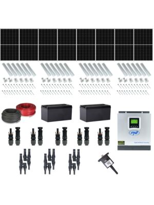 Kit fotovoltaico com 8 painéis monocristalinos 370W