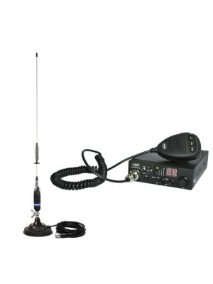 Kit rádio CB PNI ESCORT CB 8024 antena ASQ + CB PNI S75 com ímã