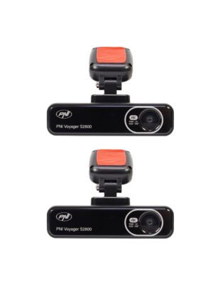 Pacote de 2 peças de câmera automotiva PNI Voyager S2600 WiFi DVR