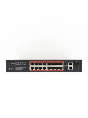 Switch SWPOE162 POE PNI com 16 portas POE e 2 portas de 1000 Mbps