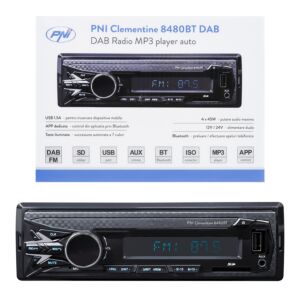 Rádio DAB Leitor MP3 auto PNI Clementine 8480BT