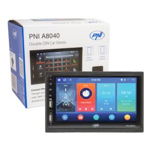 Reprodutor multimídia automotivo PNI A8040 com Android 13, 2GB DDR3/ROM 32GB, tela de 7 polegadas, CarPlay, Android Auto, 2 x USB, BT