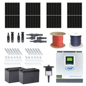 Kit fotovoltaico com 4 painéis 370W