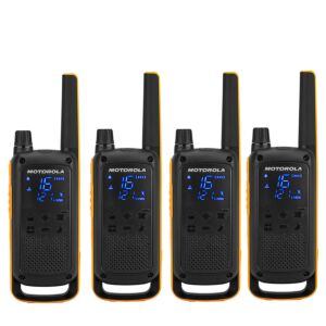 Estação de rádio portátil PMR Motorola TALKABOUT T82 Extreme Quad conjunto com 4 peças