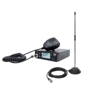 CB PNI Escort HP 9700 USB Radio Station Package e CB PNI Extra 40 Antena com base magnética