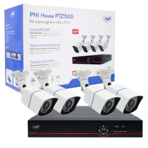Kit de vigilância por vídeo AHD PNI House PTZ1500