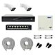 Pacote PNI House IP816 NVR com 2 câmeras PNI IP740 4MP, fonte, switch, cabos, plugues e divisores