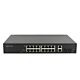 Switch POE PNI SWPOE1622 com 16 portas POE e 2 portas GE SFP + 2 GE Ethernet